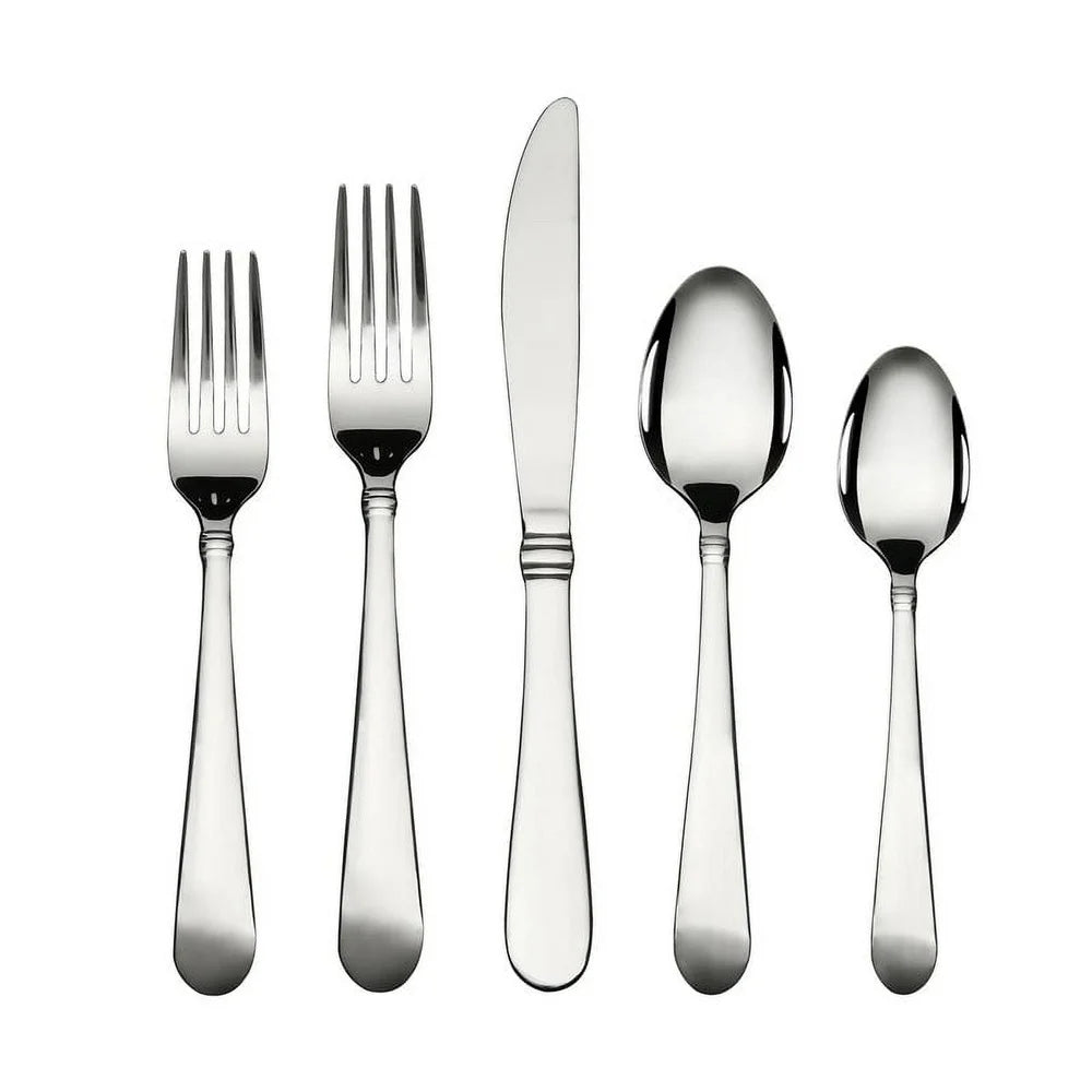 20-Piece Stainless Steel Flatware Set Dinner Knives Forks Spoons Salad Forks Teaspoons Durable Elegant Cutlery Dining Essentials